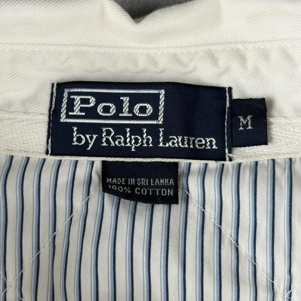 Vintage Polo by Ralph Lauren Sailing White Short Sleeve Rugby Shirt M Medium